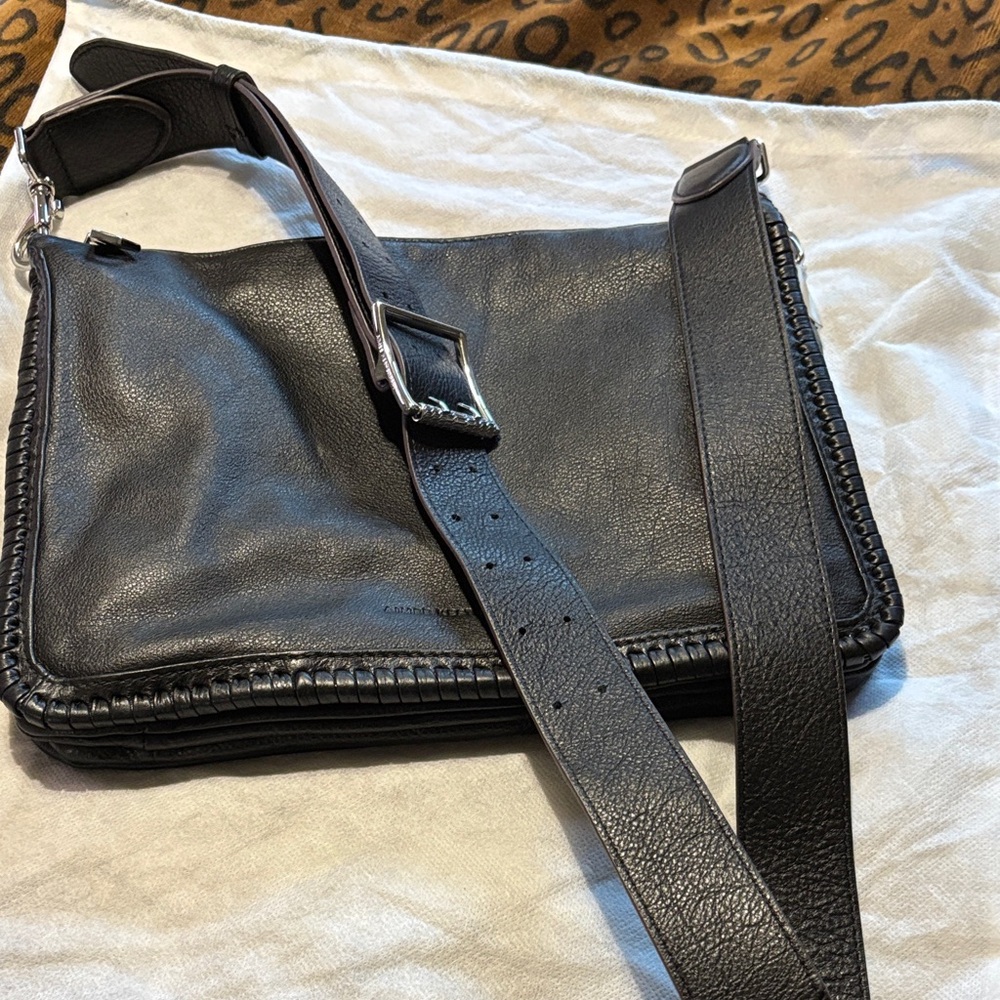 Aimee Kestenberg Black Leather Famous Crossbody Bag. Gorgeous leather bag